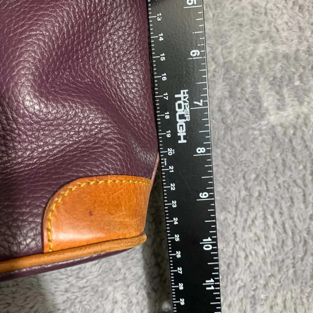 Dooney & Bourke Tote‎ Bag Womens Medium Plum Purple Pebble Leather Shopper Zip